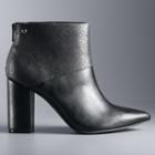 Simply Vera Vera Wang Parrot Women's High Heel Ankle Boots, Size: Medium (8.5), Black