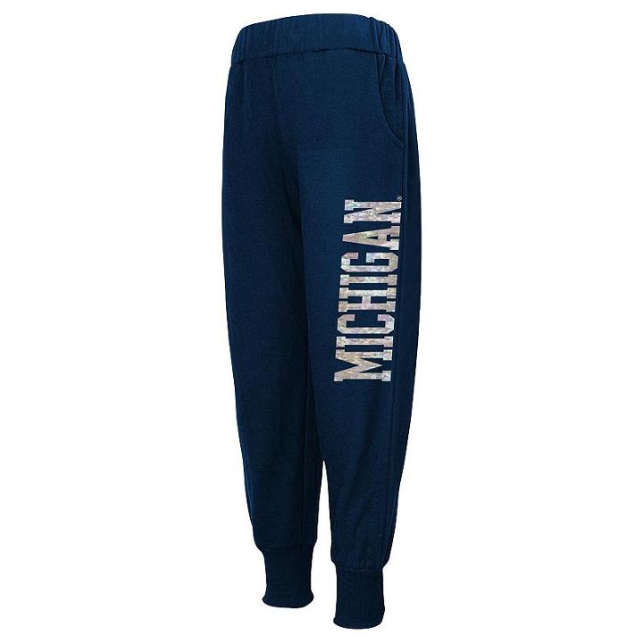 Girls 4-6x Michigan Wolverines Shimmering Harem Pants, Size: S(4), Multicolor