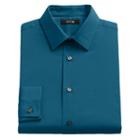 Men's Apt. 9&reg; Slim-fit Solid Stretch Dress Shirt, Size: 17 36/37, Turquoise/blue (turq/aqua)