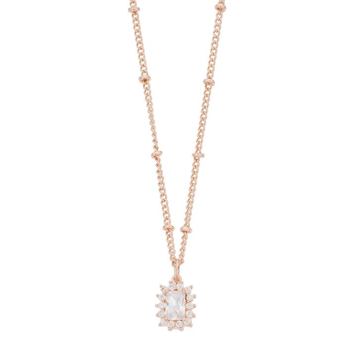 Lc Lauren Conrad Rectangle Halo Pendant Necklace, Women's, Pink