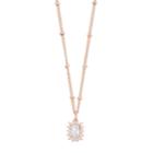 Lc Lauren Conrad Rectangle Halo Pendant Necklace, Women's, Pink