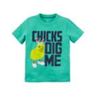 Toddler Boy Carter's Chicks Dig Me Graphic Tee, Size: 3t, Turquoise/blue (turq/aqua)