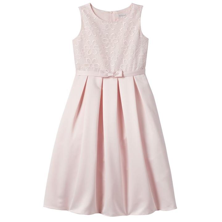 Girls 7-14 Lavender Flower Embroidered Bodice Ballerina Length Special Occasion Dress, Girl's, Size: 14, Pink