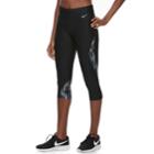 Women's Nike Power Training Capris, Size: Large, Grey (charcoal)