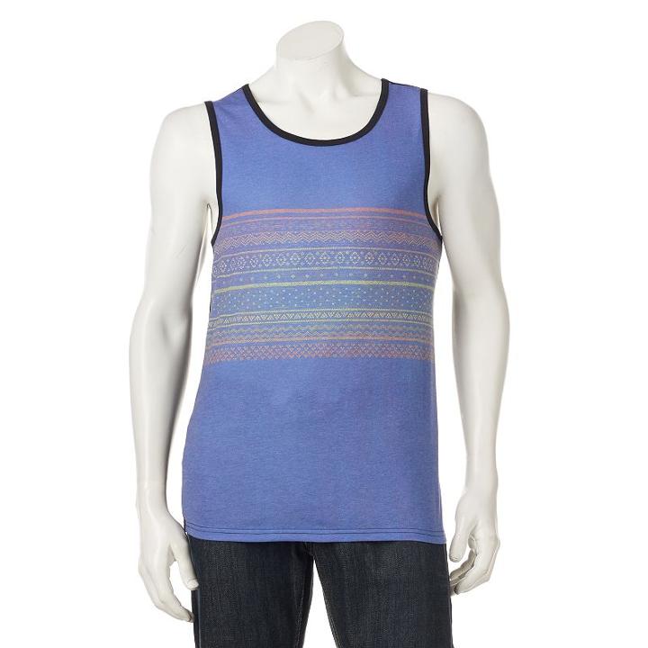 Men's Urban Pipeline&reg; Print Knit Tank, Size: Medium, Brt Blue
