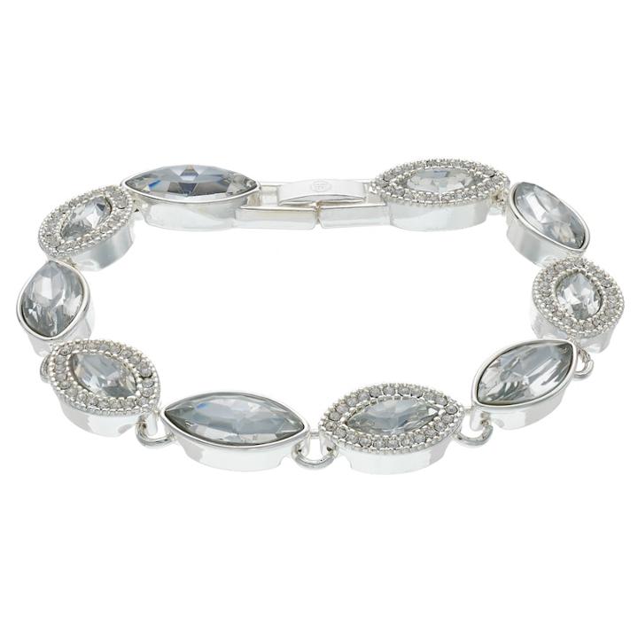 Dana Buchman Marquise Halo Bracelet, Women's, Silver