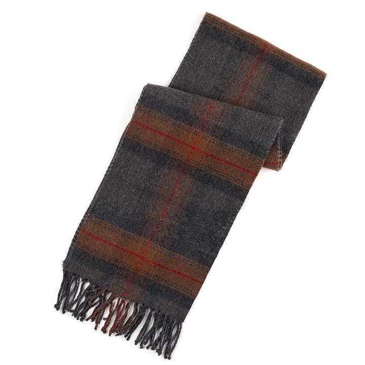 Men's Chaps Reversible Plaid Scarf, Grey (charcoal)