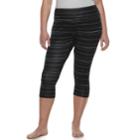 Juniors' Plus Size So&reg; Capri Yoga Leggings, Size: 1xl, Black