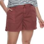 Plus Size Sonoma Goods For Life&trade; Utility Shorts, Women's, Size: 20 W, Dark Red