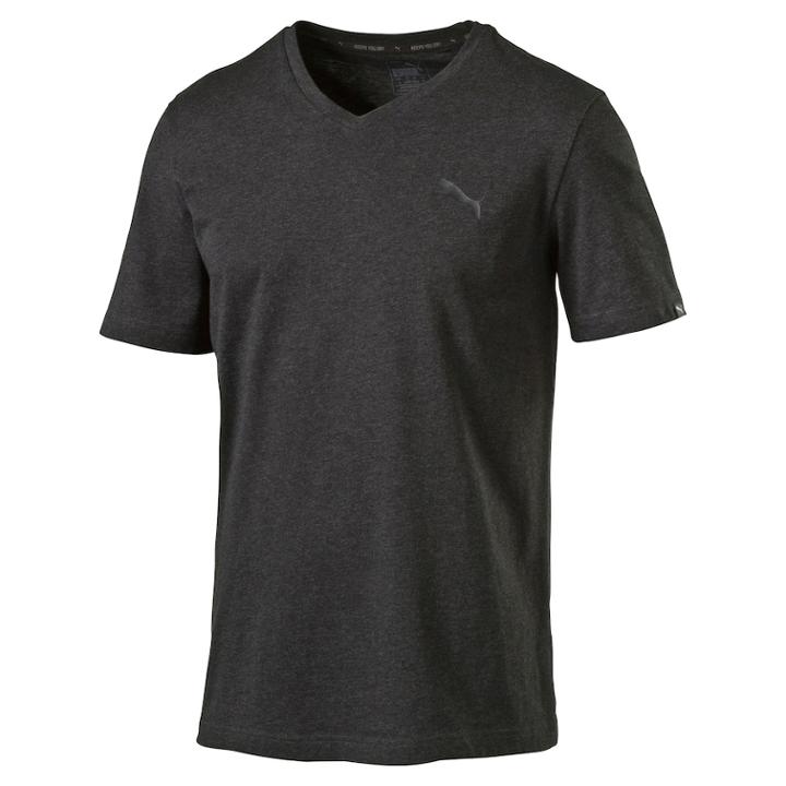 Men's Puma Logo Tee, Size: Small, Grey