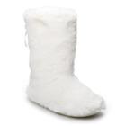 Women's Lc Lauren Conrad Plush Boot Slippers, Size: Medium, White