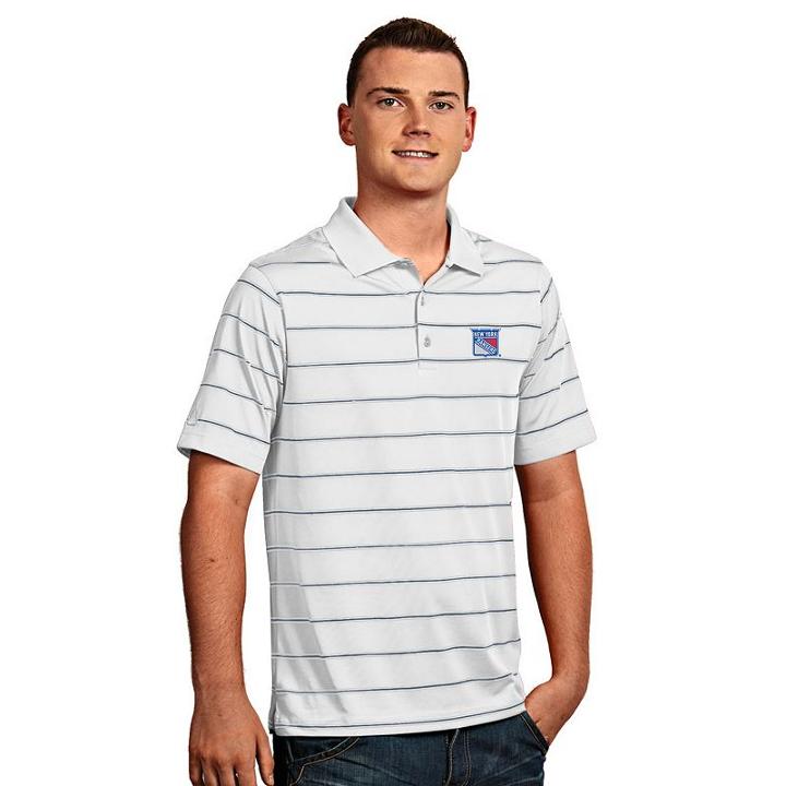 Men's New York Rangers Deluxe Striped Desert Dry Xtra-lite Performance Polo, Size: Medium, Natural
