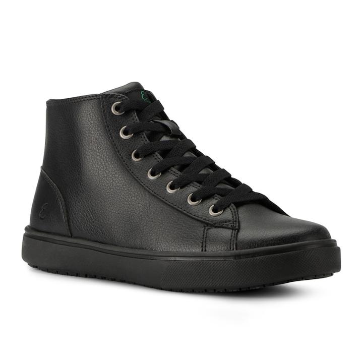 Emeril Read Women's Water Resistant Leather High Top Work Sneakers, Size: Medium (7), Black