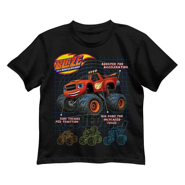 Boys 4-7 Blaze And The Monster Machines Revved Up! Graphic Tee, Boy's, Size: 4, Black