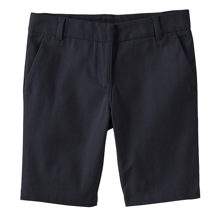 Girls 4-16 Chaps Skinny Bermuda Shorts, Girl's, Size: 6, Blue (navy)