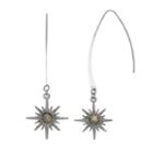 Simply Vera Vera Wang Nickel Free Starburst Threader Earrings, Women's, Black