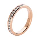 Rose Gold Tone Cubic Zirconia Eternity Ring, Women's, Size: 8, Pink