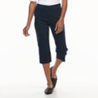 Petite Dana Buchman Millennium Pull-on Capris, Women's, Size: M Petite, Blue