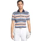 Men's Izod Road Map Classic-fit Striped Performance Golf Polo, Size: Xxl, Dark Blue