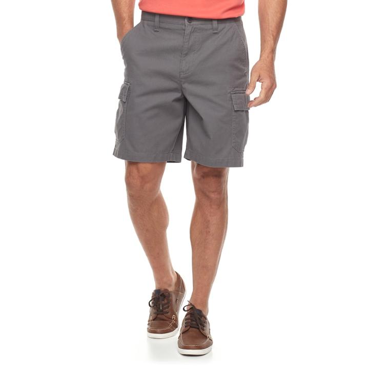 Croft & Barrow&reg; Classic-fit Flex Waist Cargo Shorts, Men's, Size: 38, Grey
