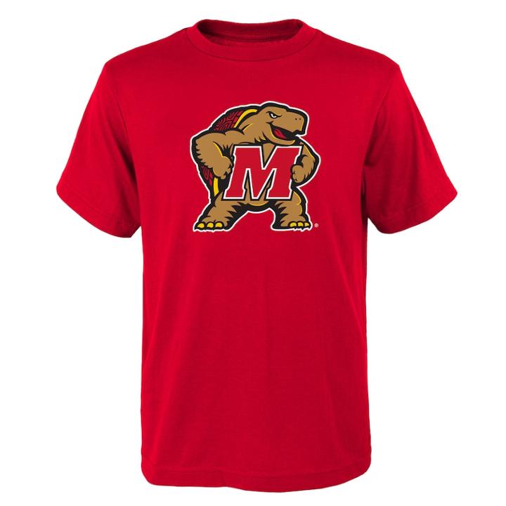 Boys 4-18 Maryland Terrapins Primary Logo Tee, Size: 6-7, Red