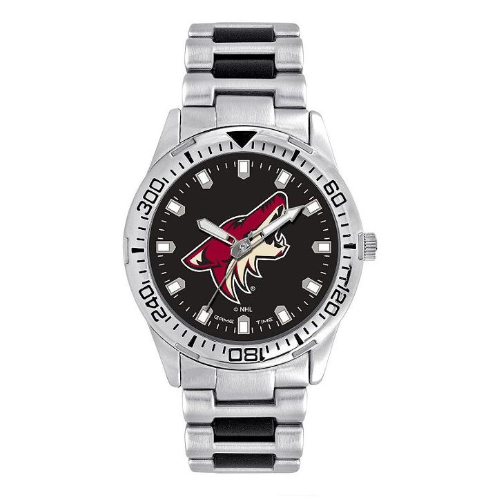 Men's Game Time Arizona Coyotes Heavy Hitter Watch, Silver