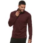 Men's Tek Gear Stretch Quarter-zip Top, Size: Large, Dark Red