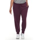 Plus Size Tek Gear&reg; French Terry Jogger Pants, Women's, Size: 1xl, Drk Purple