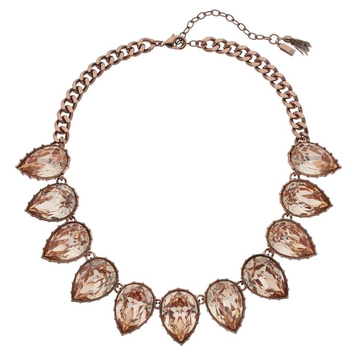 Simply Vera Vera Wang Peach Teardrop Collar Necklace, Women's, Light Pink