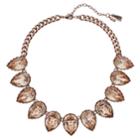 Simply Vera Vera Wang Peach Teardrop Collar Necklace, Women's, Light Pink