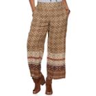 Junior's Plus Size Iz Byer Print Wide-leg Soft Pants, Teens, Size: 1xl, Printed