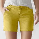Women's Sonoma Goods For Life&trade; Chino Shorts, Size: 12, Drk Yellow