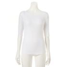 Women's Apt. 9 Solid Bodysuit, Size: Large, White