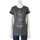 Juniors' The Print Shop Paris, Milan, New York Graphic Tee, Teens, Size: Large, Black