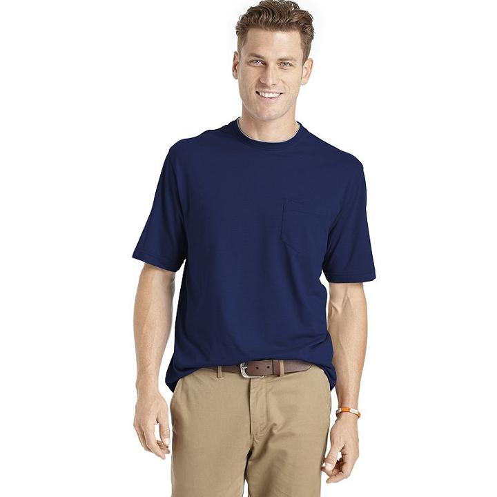Men's Izod Mock-layer Crewneck Tee, Size: Xl, Brt Blue