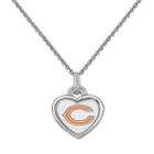 Chicago Bears Heart Pendant Necklace, Women's, Size: 18, White