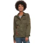 Women's Sonoma Goods For Life&trade; Twill Utility Jacket, Size: Large, Green