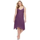 Juniors' Plus Size Mudd&reg; Handkerchief-hem Trapeze Dress, Girl's, Size: 2xl, Purple
