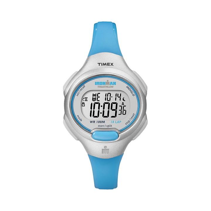 Timex Women's Ironman Triathlon Digital 10-lap Chronograph Watch, Blue