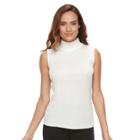 Petite Dana Buchman Sleeveless Turtleneck Top, Women's, Size: L Petite, White