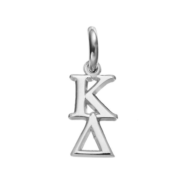 Logoart Kappa Delta Sterling Silver Sorority Charm, Women's, Grey