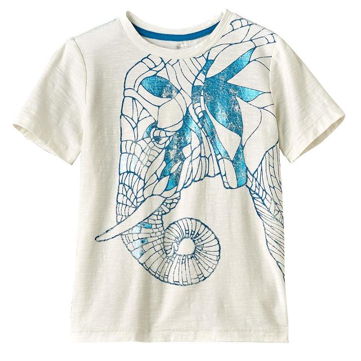 Boys 4-7x Sonoma Goods For Life&trade; Animals Slubbed Tee, Boy's, Size: 5, White Oth