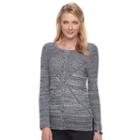 Women's Dana Buchman Mixed-stitch Cardigan, Size: Medium, Oxford