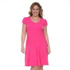 Plus Size White Mark Fit & Flare Dress, Women's, Size: 1xl, Pink