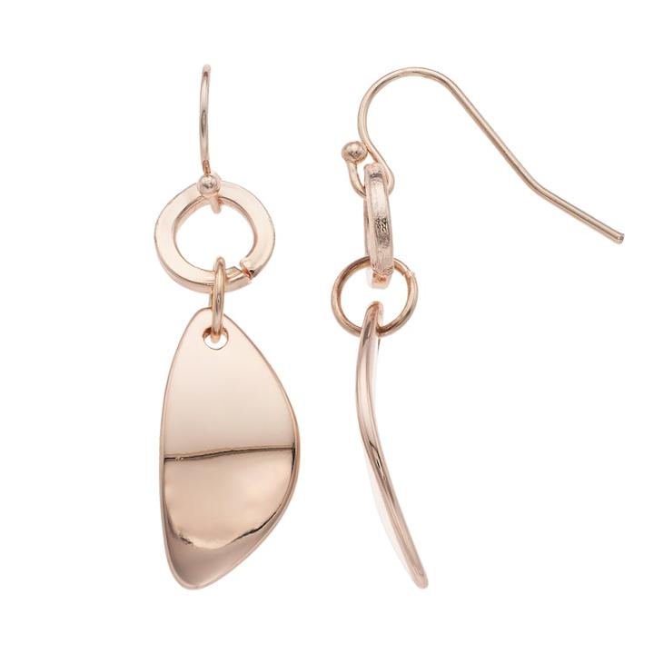 Nickel Free Geometric Drop Earrings, Women's, Light Pink