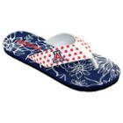 Women's College Edition Arizona Wildcats Floral Polka-dot Flip-flops, Size: Small, White