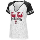 Women's Campus Heritage Texas Tech Red Raiders Notch-neck Raglan Tee, Size: Small, White Oth