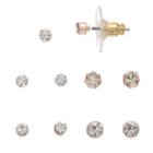 Lc Lauren Conrad Simulated Crystal Nickel Free Stud Earring Set, Women's, Light Pink
