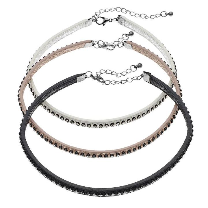Mudd&reg; Studded Choker Necklace Set, Girl's, Multicolor