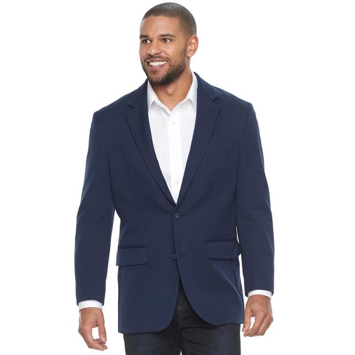 Big & Tall Croft & Barrow&reg; Classic-fit Essential Sport Coat, Men's, Size: 54 Reg, Blue